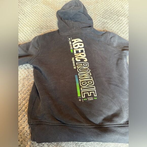 Abercrombie & Fitch Kids Black Hoodie sz 7/8 GUC - Picture 2 of 4